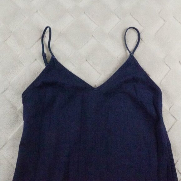 Wilfred Chambray Mini Dress Womens Small Blue Sleeveless Western Rodeo - Picture 2 of 8